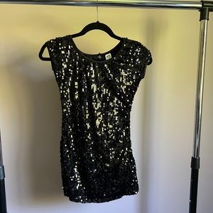Balera black sequined mini black dress or dance costume